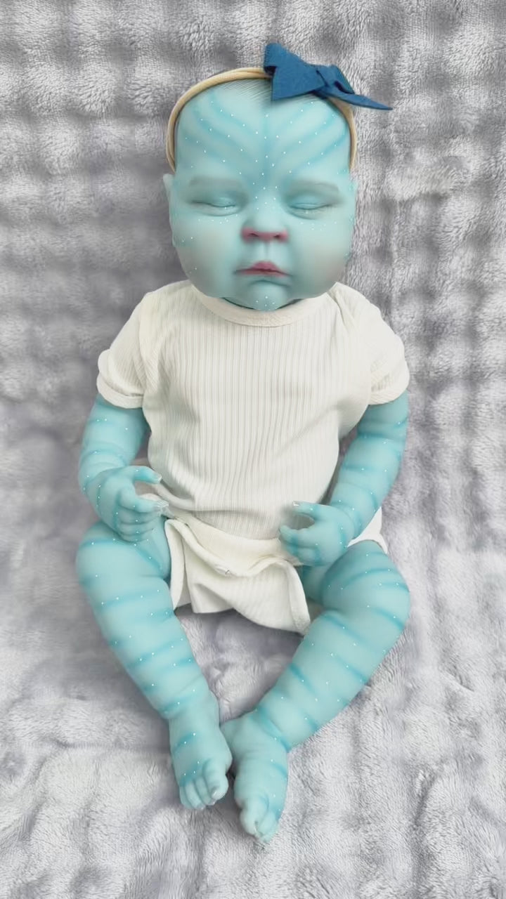 Muñeca Reborn Avatar de 18 pulgadas/45 cm - Cuerpo completo de vinilo impermeable con piel 3D artística