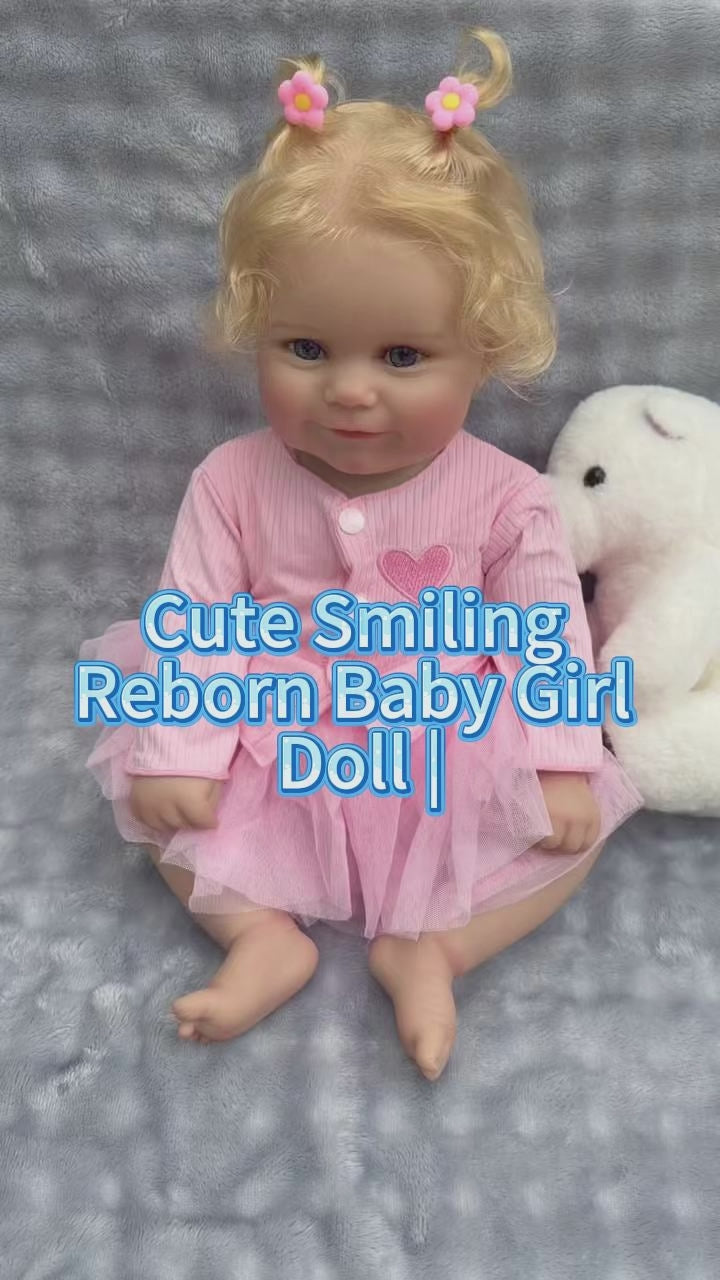 Muñeca Reborn de 20 pulgadas con cuerpo completo de vinilo, coletas rubias y conjunto de tutú con corazón rosa, muñeca de compañía para regalo de cumpleaños y días festivos