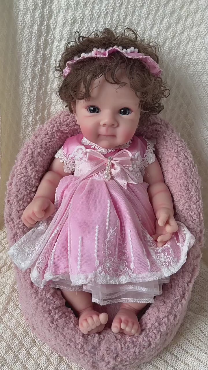 18 inch silicone reborn doll solid silicone girl doll bathable toy gift