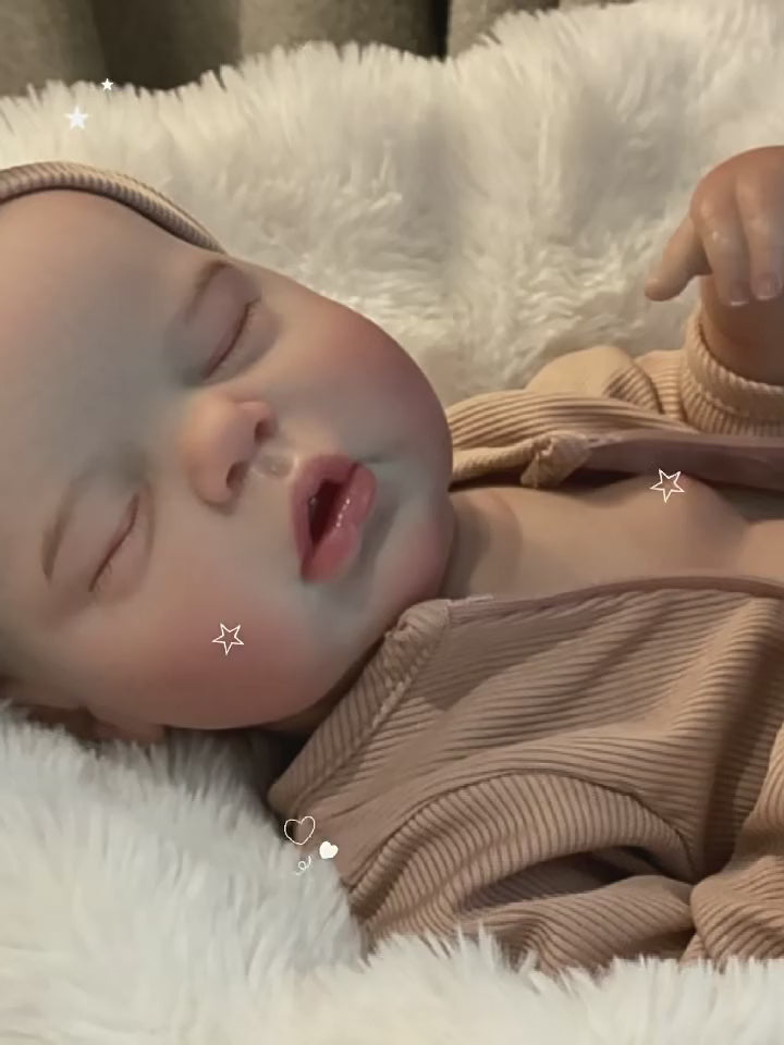 Muñeca de simulación Reborn de 19 pulgadas, muñeca con piel 3D pintada exquisitamente, regalo para niños