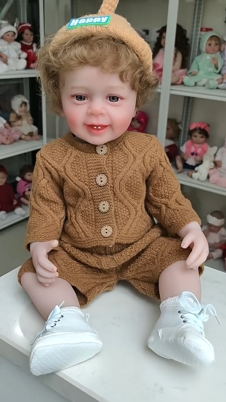 Muñeca Reborn de 22 pulgadas (55 cm), juguete de simulación de bebé de goma suave