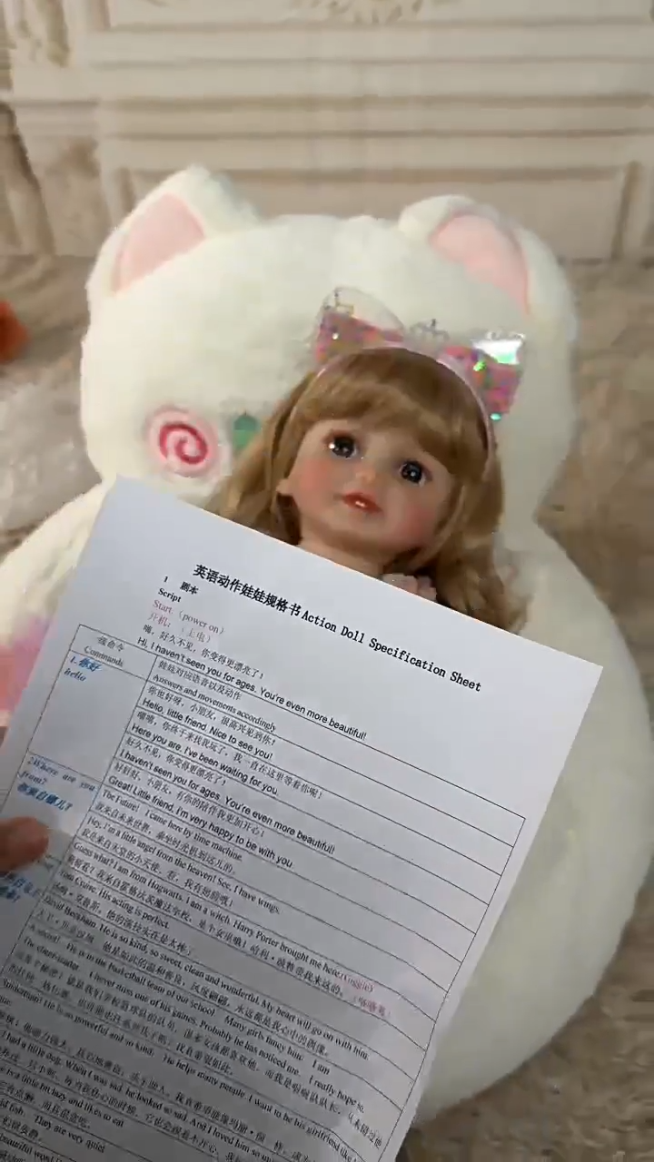 Muñeca bebé de simulación de 22 pulgadas, de cuerpo completo de plástico, que llora, ríe y habla en ruso, inglés y español